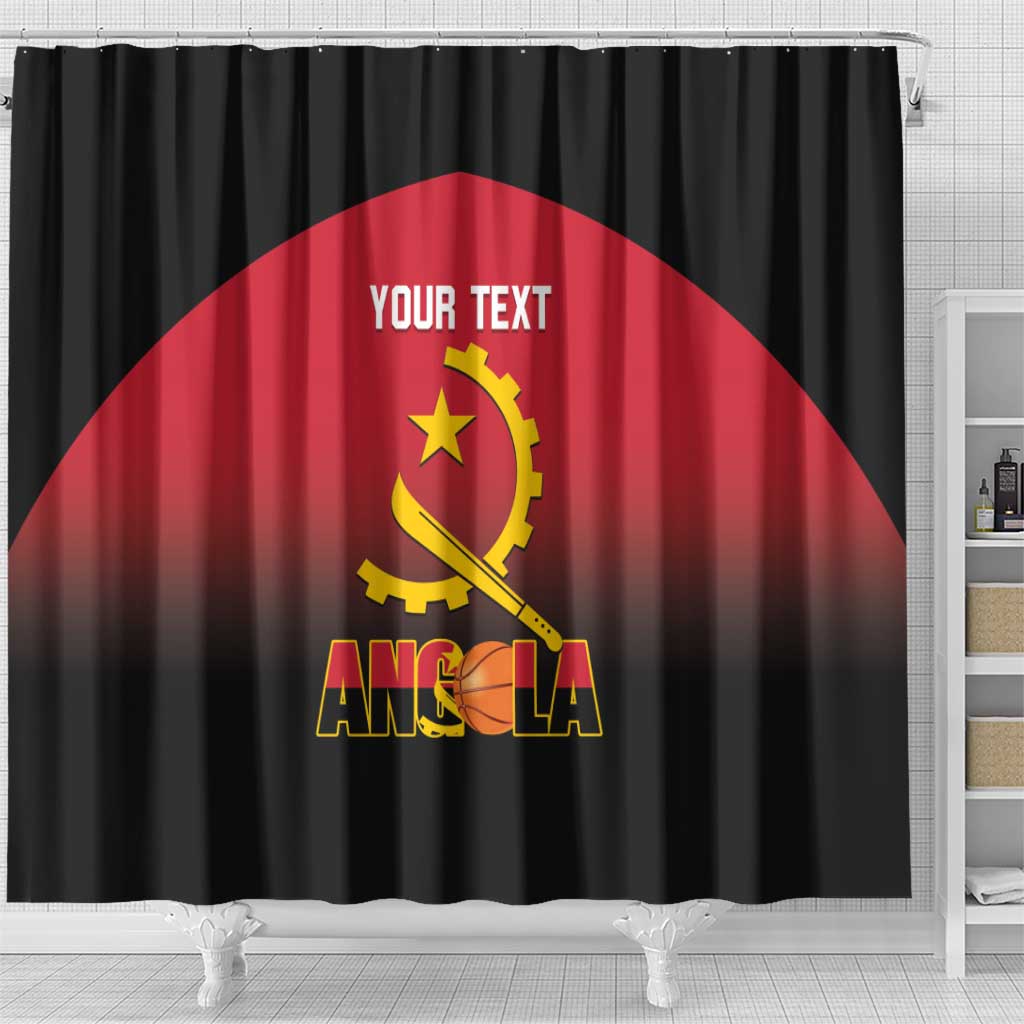 Afro Basketball Custom Angola Shower Curtain Go Champions Angolan - African Pride