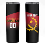 Afro Basketball Custom Angola Skinny Tumbler Go Champions Angolan - African Pride