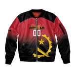 Afro Basketball Custom Angola Sleeve Zip Bomber Jacket Go Champions Angolan - African Pride