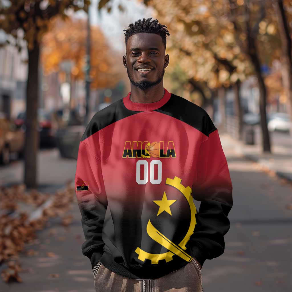 Afro Basketball Custom Angola Sweatshirt Go Champions Angolan - African Pride