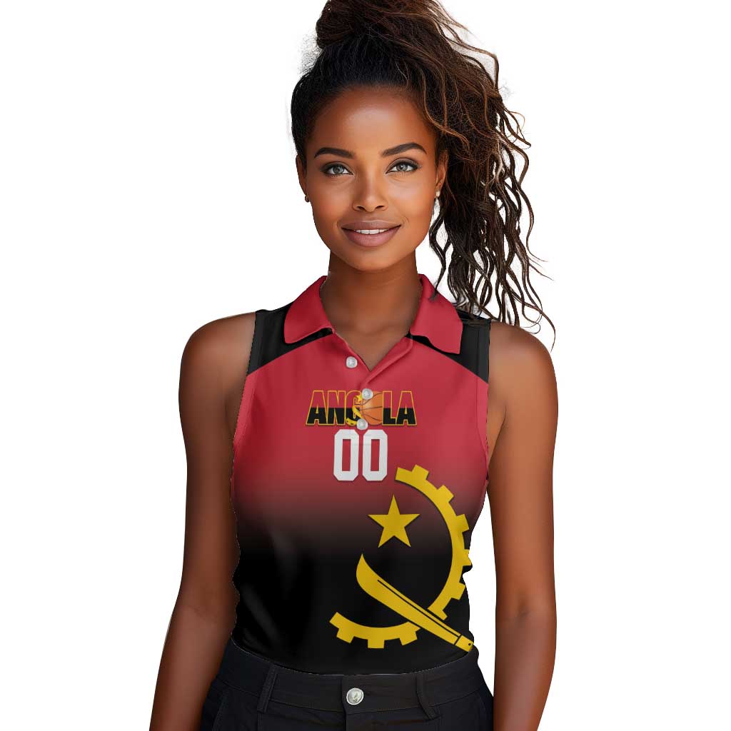 Angola Women Polo Shirt Multicolor Tribal Design and Vibrant Lion TS04 main image 0