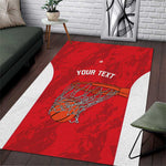 Afro Basketball Custom Tunisia Area Rug Go Champions Eagles of Carthage - African Pride