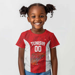 Afro Basketball Custom Tunisia Kid T shirt Go Champions Eagles of Carthage - African Pride