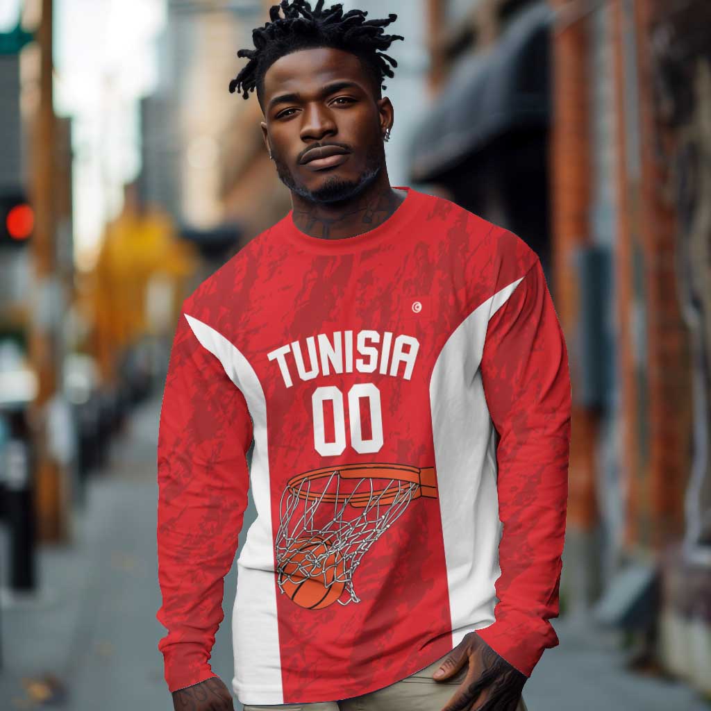 Afro Basketball Custom Tunisia Long Sleeve Shirt Go Champions Eagles of Carthage - African Pride