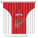 Afro Basketball Custom Tunisia Shower Curtain Go Champions Eagles of Carthage - African Pride