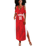 Afro Basketball Custom Tunisia Summer Maxi Dress Go Champions Eagles of Carthage - African Pride