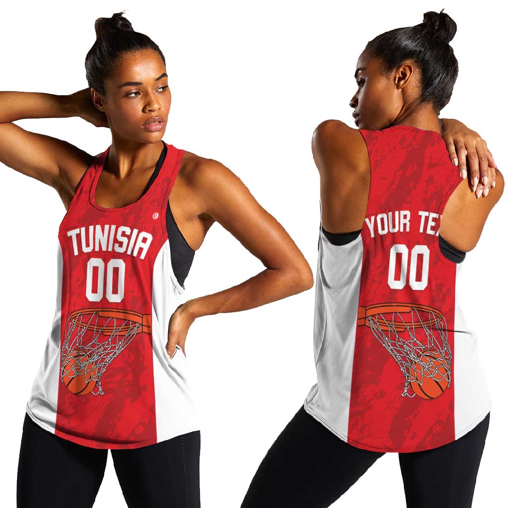 Afro Basketball Custom Tunisia Women Racerback Tank Go Champions Eagles of Carthage - African Pride