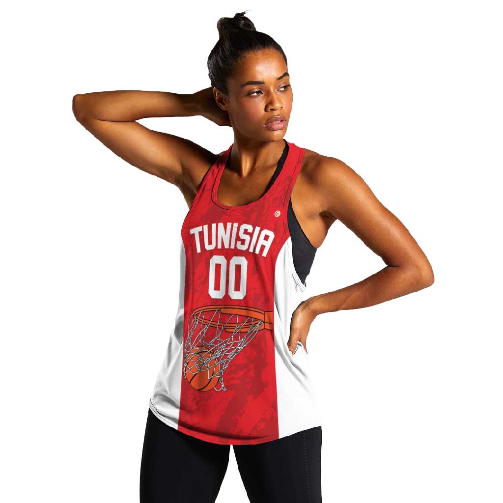 Afro Basketball Custom Tunisia Women Racerback Tank Go Champions Eagles of Carthage - African Pride