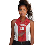 Afro Basketball Custom Tunisia Women Sleeveless Polo Shirt Go Champions Eagles of Carthage - African Pride