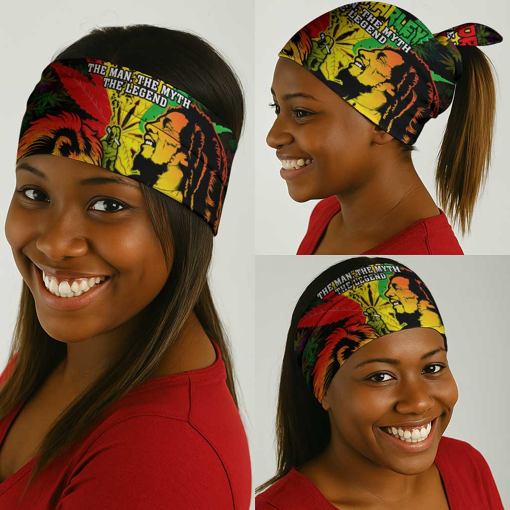 Afro Jamaica Legend Bob Neck Gaiter Lion Cannabis Leaf Pattern LT14