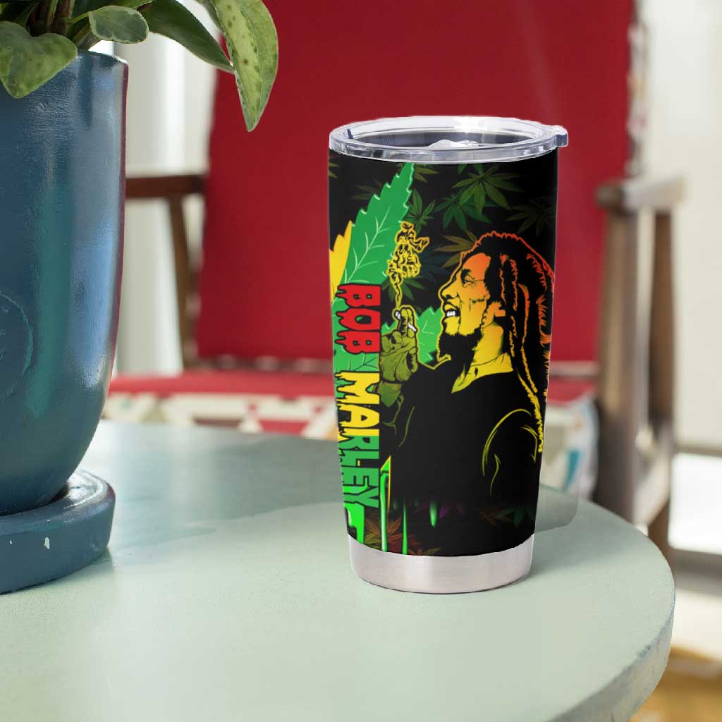 Afro Jamaica Legend Bob Tumbler Cup Lion With Cannabis Leaf Pattern LT14