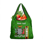 Personalised Zambia Independence Day Grocery Bag Kente Pattern
