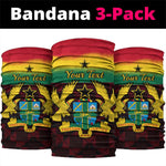 Personalised 1 July Ghana Republic Day Neck Gaiter African Pattern Mix Flag Unique Style LT14