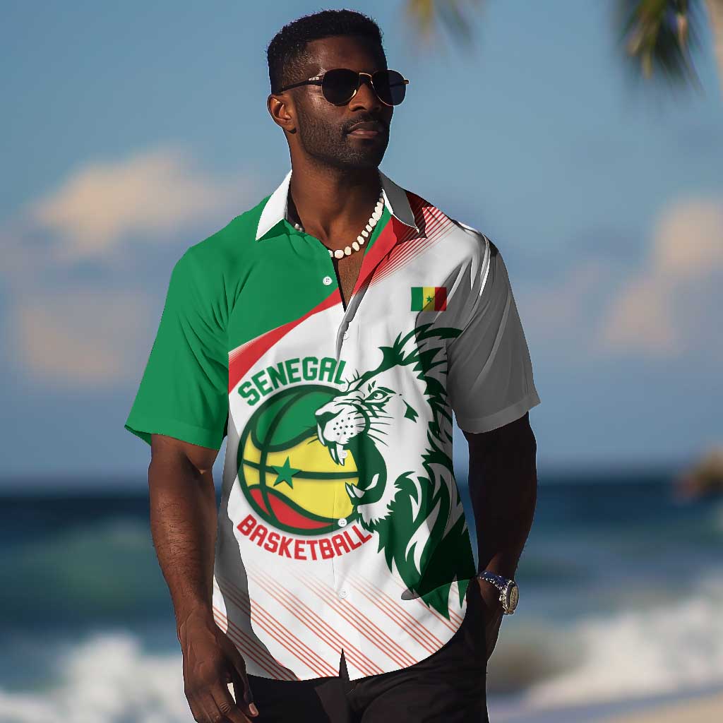 Afro Basketball Custom Senegal Hawaiian Shirt Come On Lions - African Pride