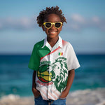Afro Basketball Custom Senegal Kid Hawaiian Shirt Come On Lions - African Pride