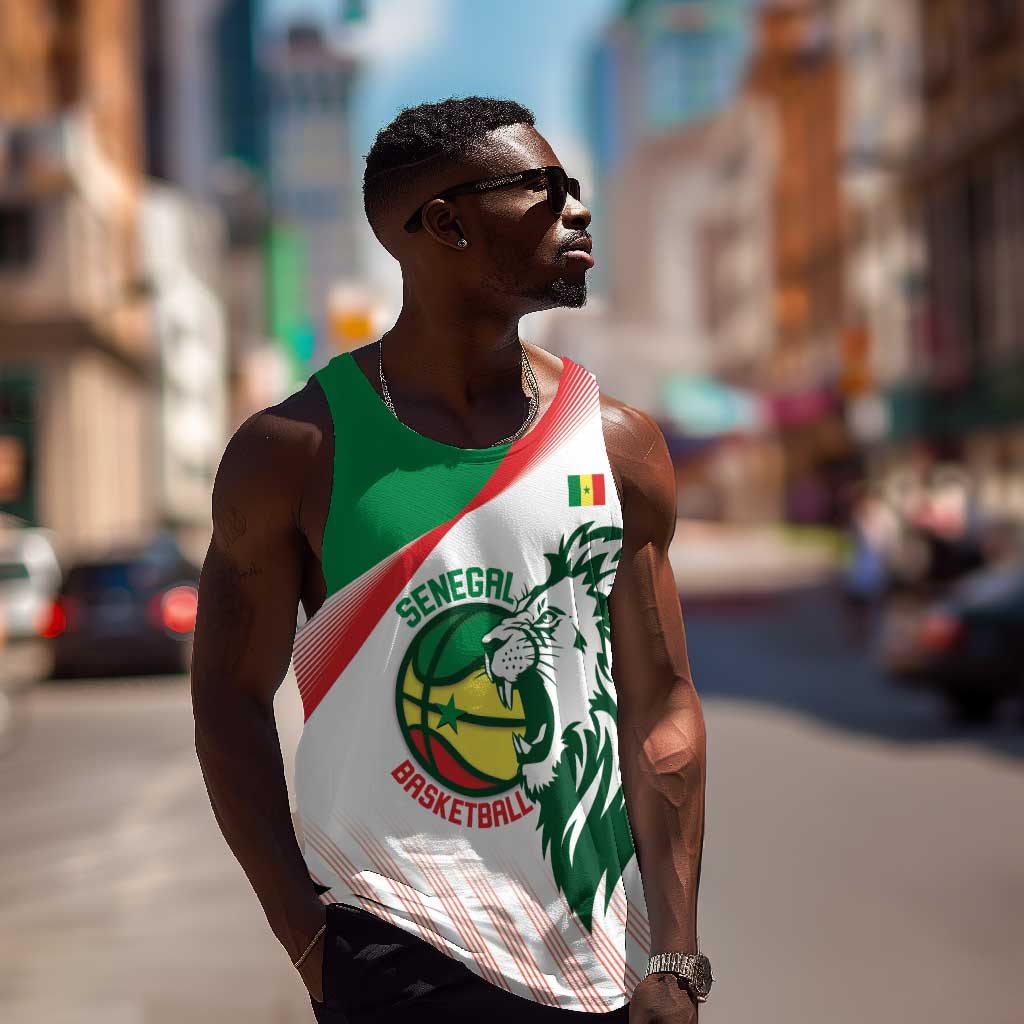 Afro Basketball Custom Senegal Men Tank Top Come On Lions - African Pride