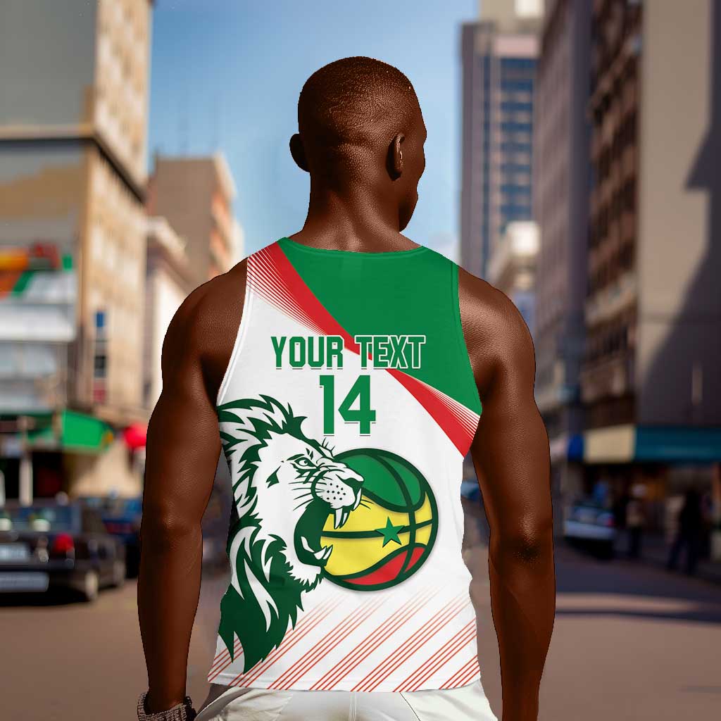 Afro Basketball Custom Senegal Men Tank Top Come On Lions - African Pride