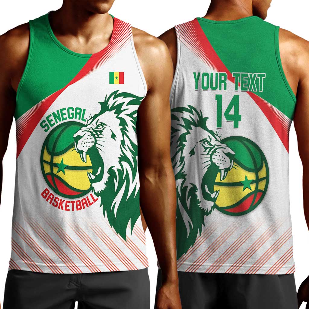 Afro Basketball Custom Senegal Men Tank Top Come On Lions - African Pride