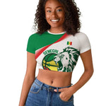 Afro Basketball Custom Senegal Raglan Cropped T shirt Come On Lions - African Pride