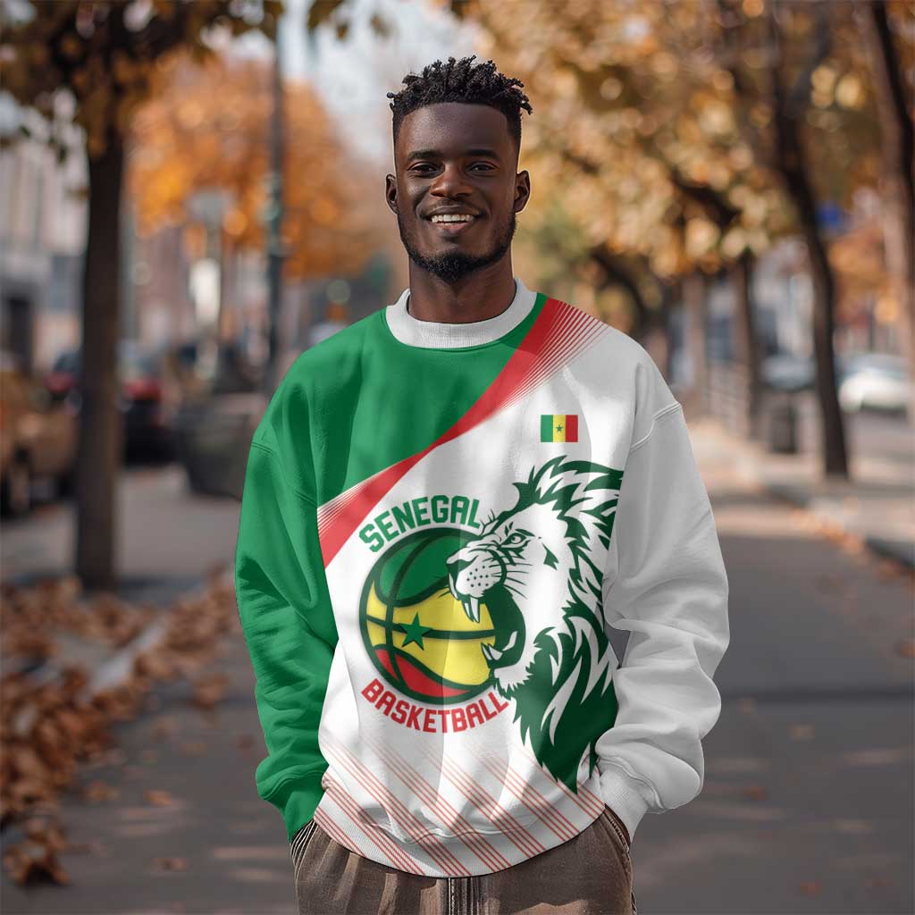 Afro Basketball Custom Senegal Sweatshirt Come On Lions - African Pride