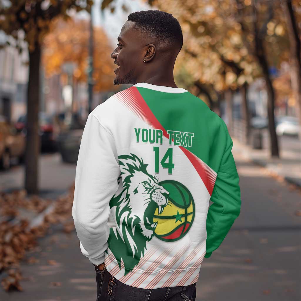 Afro Basketball Custom Senegal Sweatshirt Come On Lions - African Pride