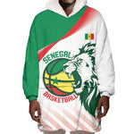 Afro Basketball Custom Senegal Wearable Blanket Hoodie Come On Lions - African Pride