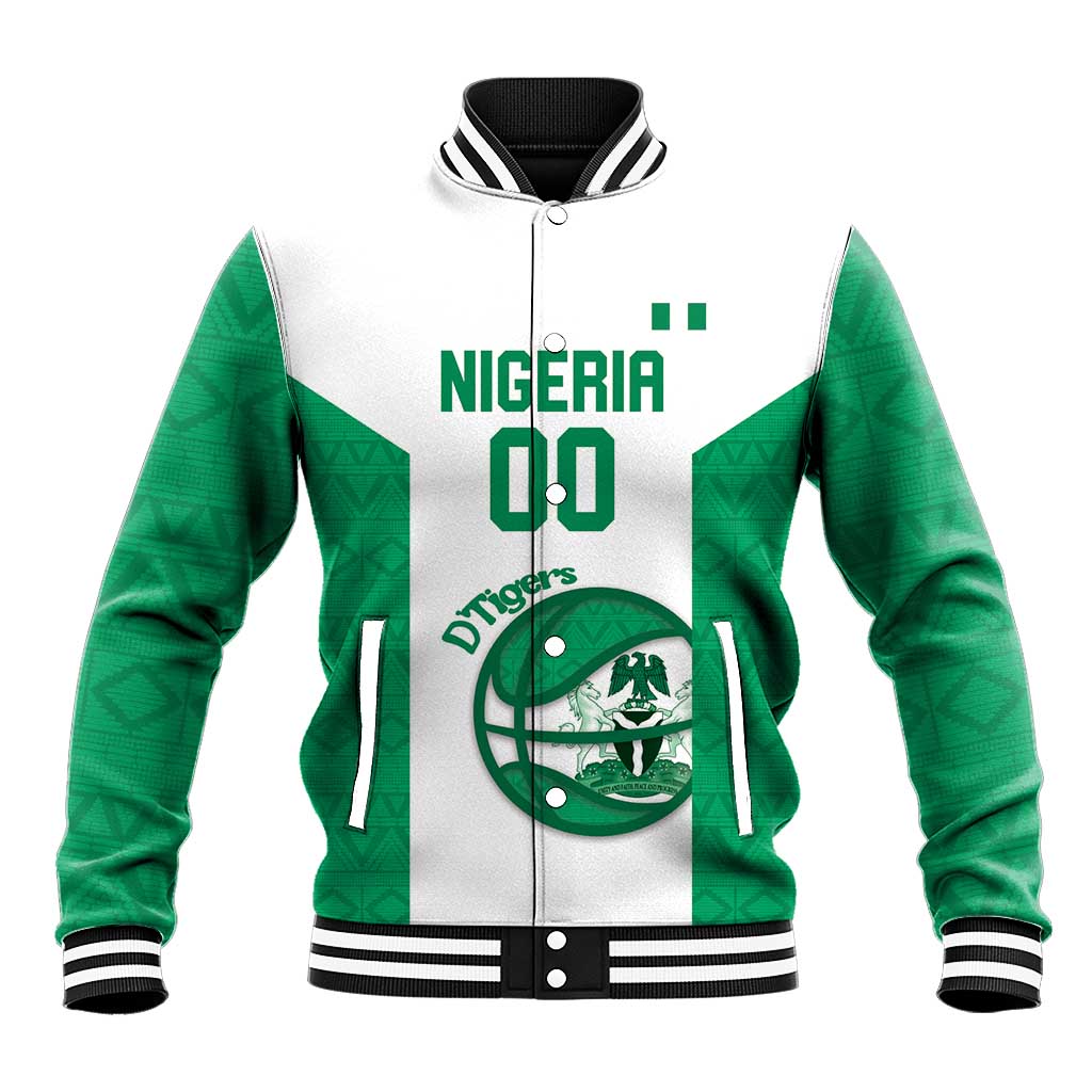 Afro Basketball Custom Nigeria Baseball Jacket Come On Tigers - African Pride