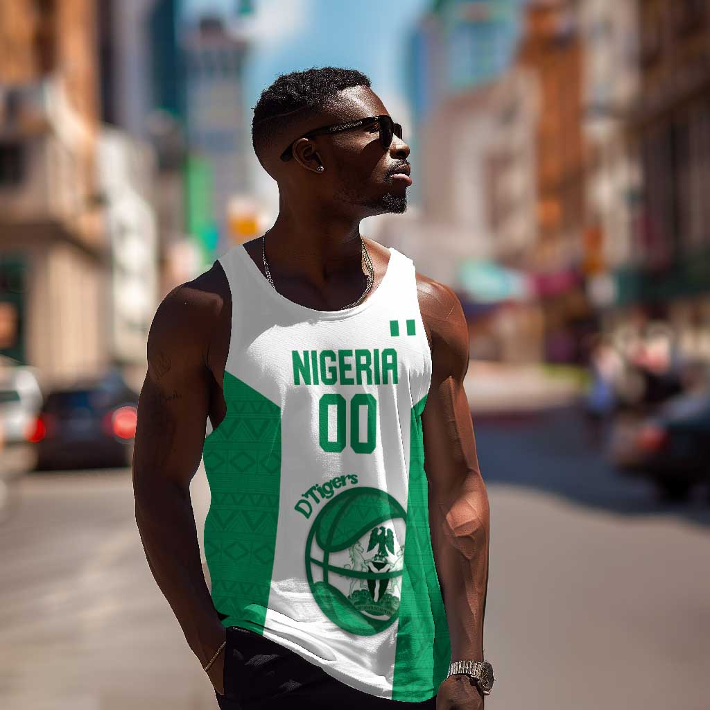Afro Basketball Custom Nigeria Men Tank Top Come On Tigers - African Pride