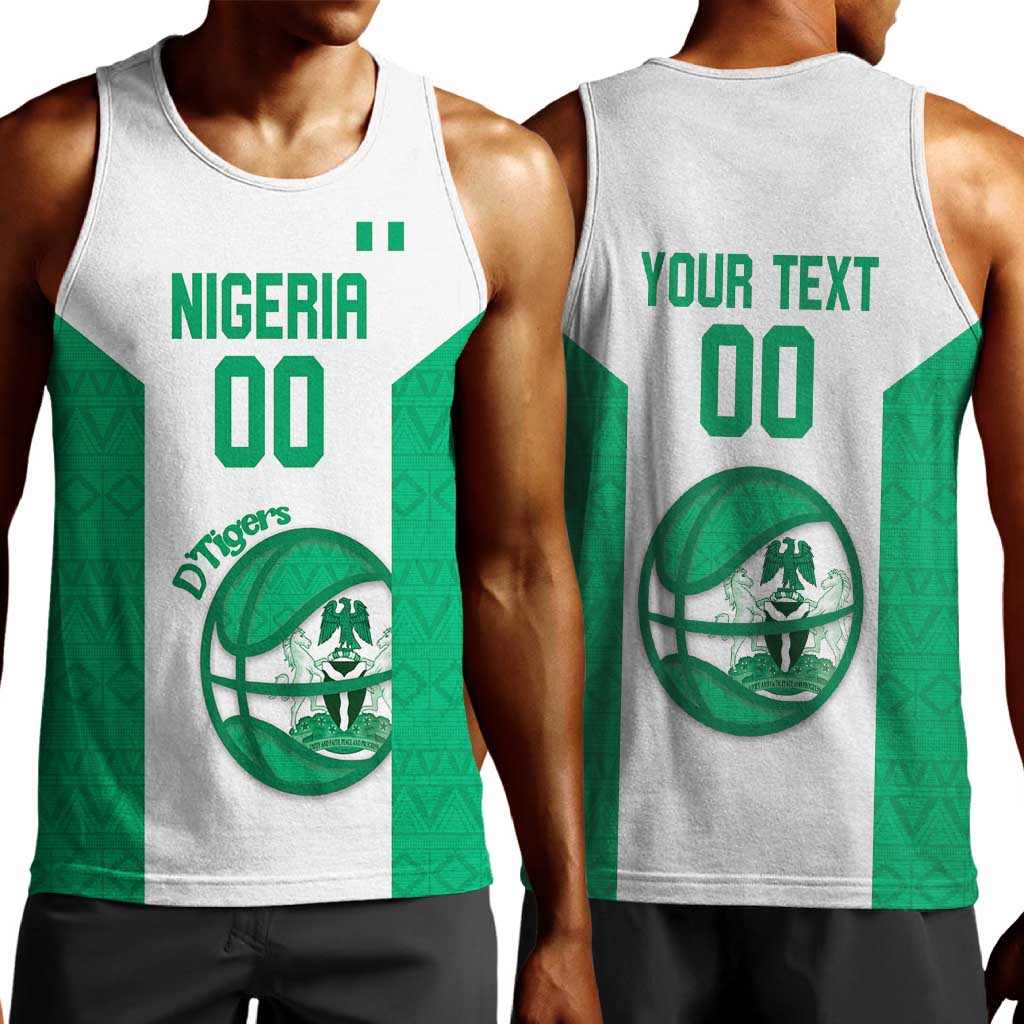 Afro Basketball Custom Nigeria Men Tank Top Come On Tigers - African Pride
