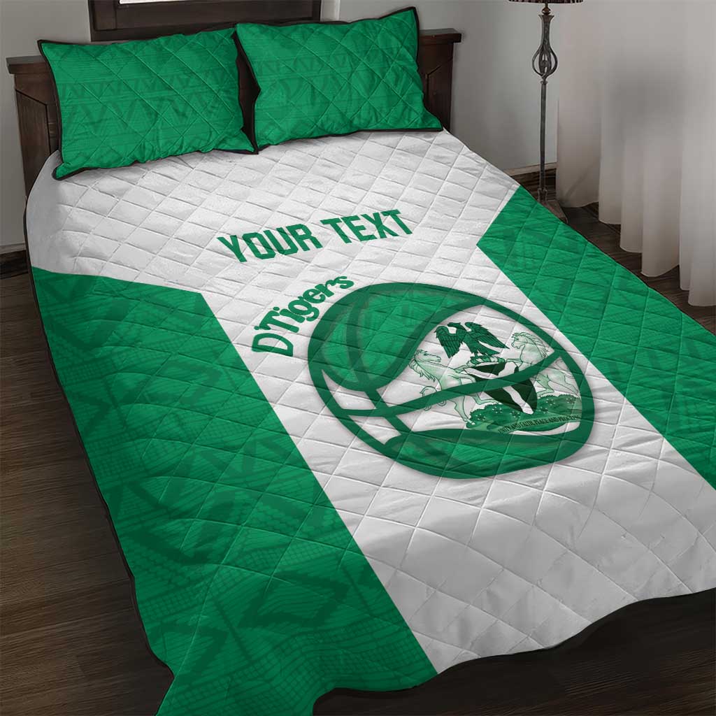 Afro Basketball Custom Nigeria Quilt Bed Set Come On Tigers - African Pride