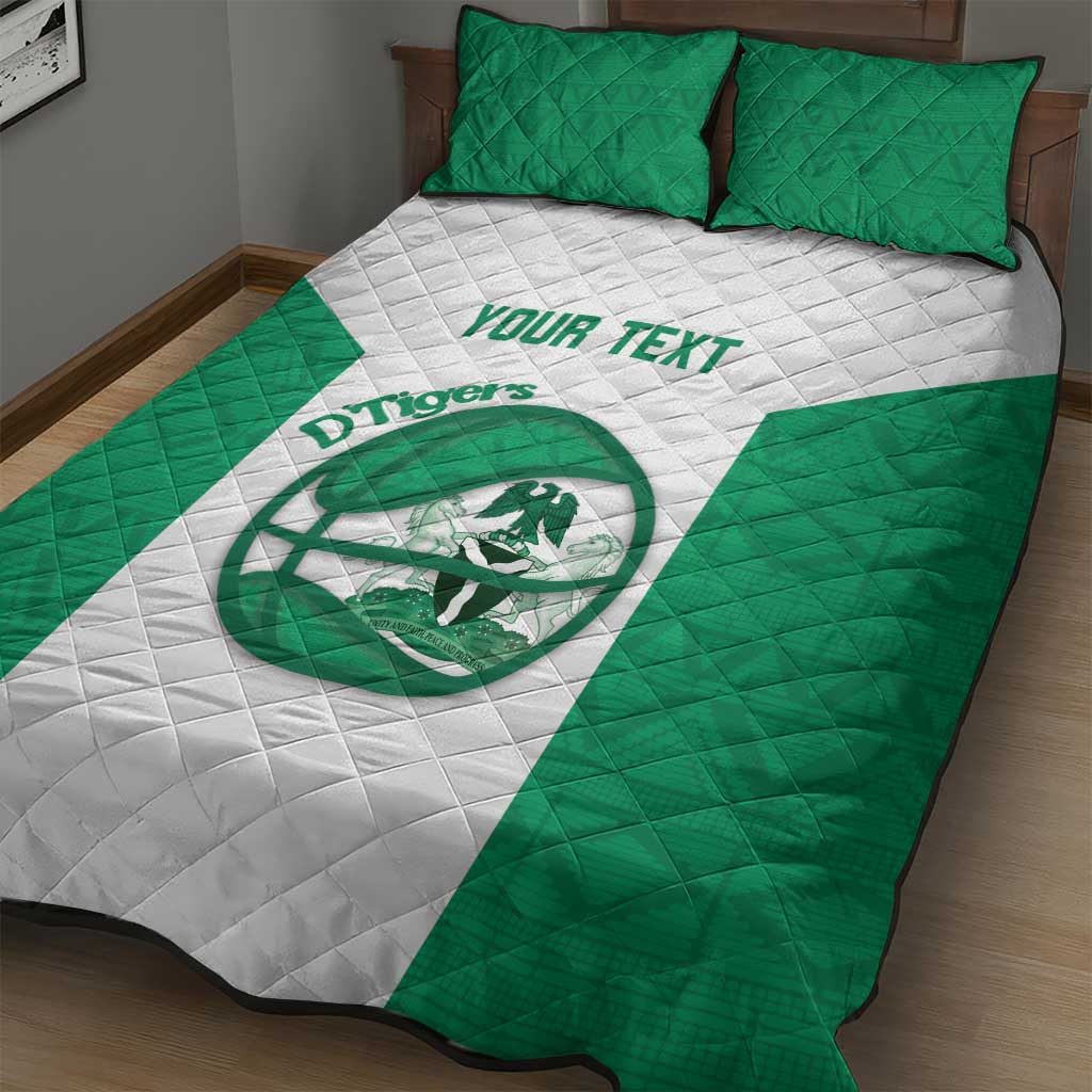 Afro Basketball Custom Nigeria Quilt Bed Set Come On Tigers - African Pride