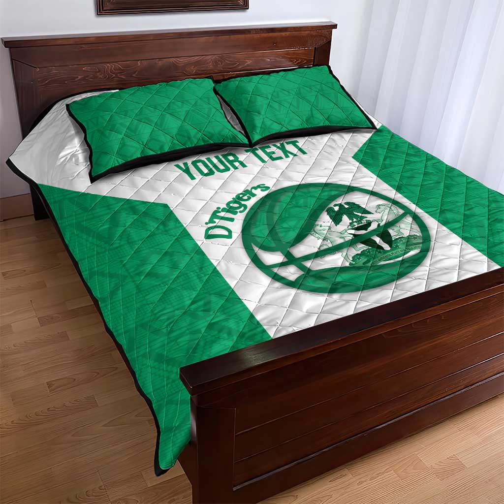 Afro Basketball Custom Nigeria Quilt Bed Set Come On Tigers - African Pride
