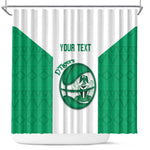 Afro Basketball Custom Nigeria Shower Curtain Come On Tigers - African Pride
