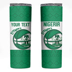Afro Basketball Custom Nigeria Skinny Tumbler Come On Tigers - African Pride