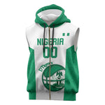 Afro Basketball Custom Nigeria Sleeveless Zip Hoodie Come On Tigers - African Pride