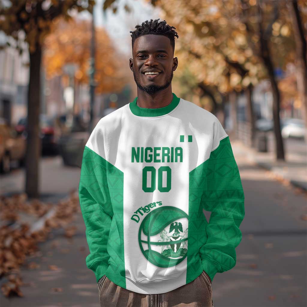 Afro Basketball Custom Nigeria Sweatshirt Come On Tigers - African Pride