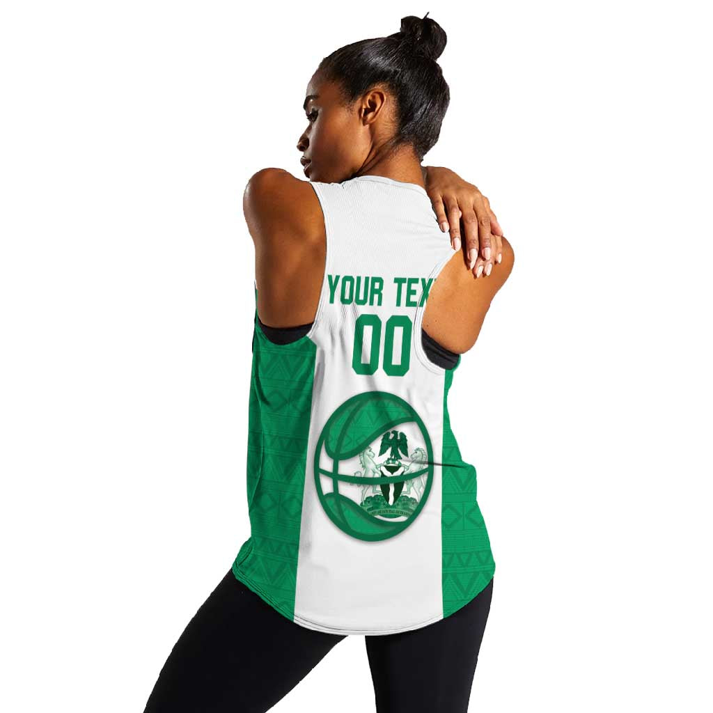 Afro Basketball Custom Nigeria Women Racerback Tank Come On Tigers - African Pride