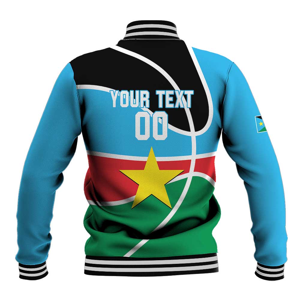 Afro Basketball Custom South Sudan Baseball Jacket Come On Bright Stars - African Pride