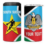 Afro Basketball Custom South Sudan 4 in 1 Can Cooler Tumbler Come On Bright Stars - African Pride