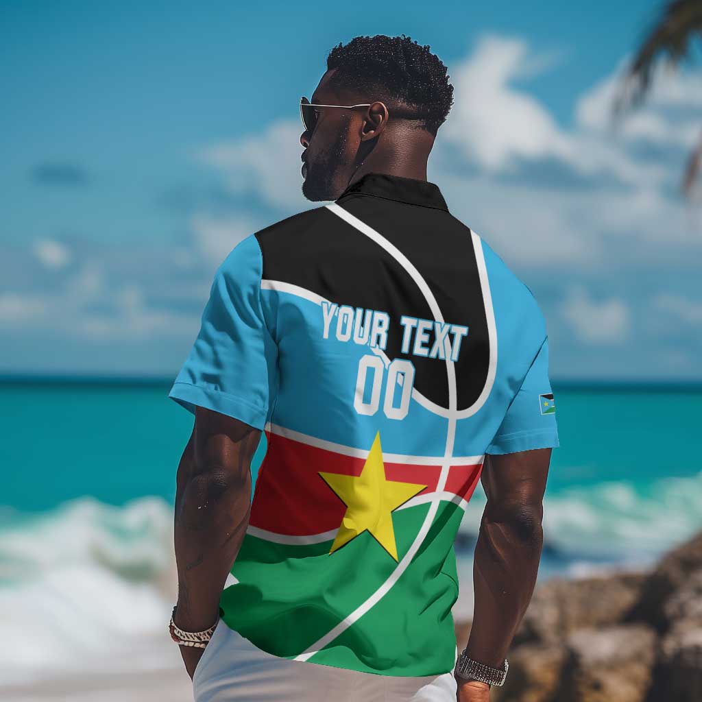 Afro Basketball Custom South Sudan Hawaiian Shirt Come On Bright Stars - African Pride