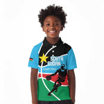 Afro Basketball Custom South Sudan Kid Polo Shirt Come On Bright Stars - African Pride