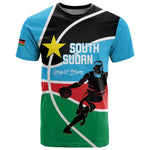 Afro Basketball Custom South Sudan T shirt Come On Bright Stars - African Pride