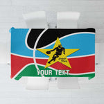 Afro Basketball Custom South Sudan Tablecloth Come On Bright Stars - African Pride