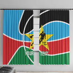 Afro Basketball Custom South Sudan Window Curtain Come On Bright Stars - African Pride