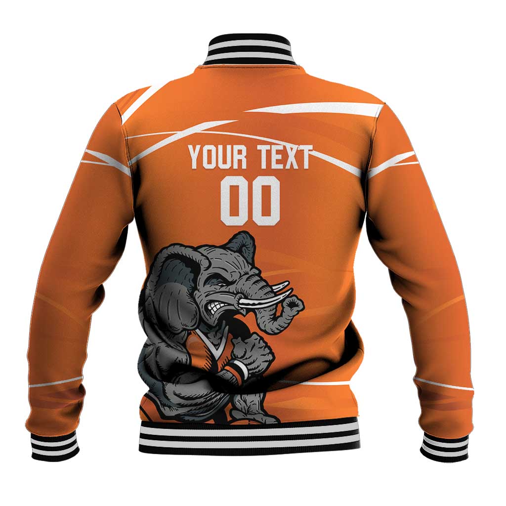 Afro Basketball Custom Ivory Coast Baseball Jacket Allez Les Elephants - African Pride
