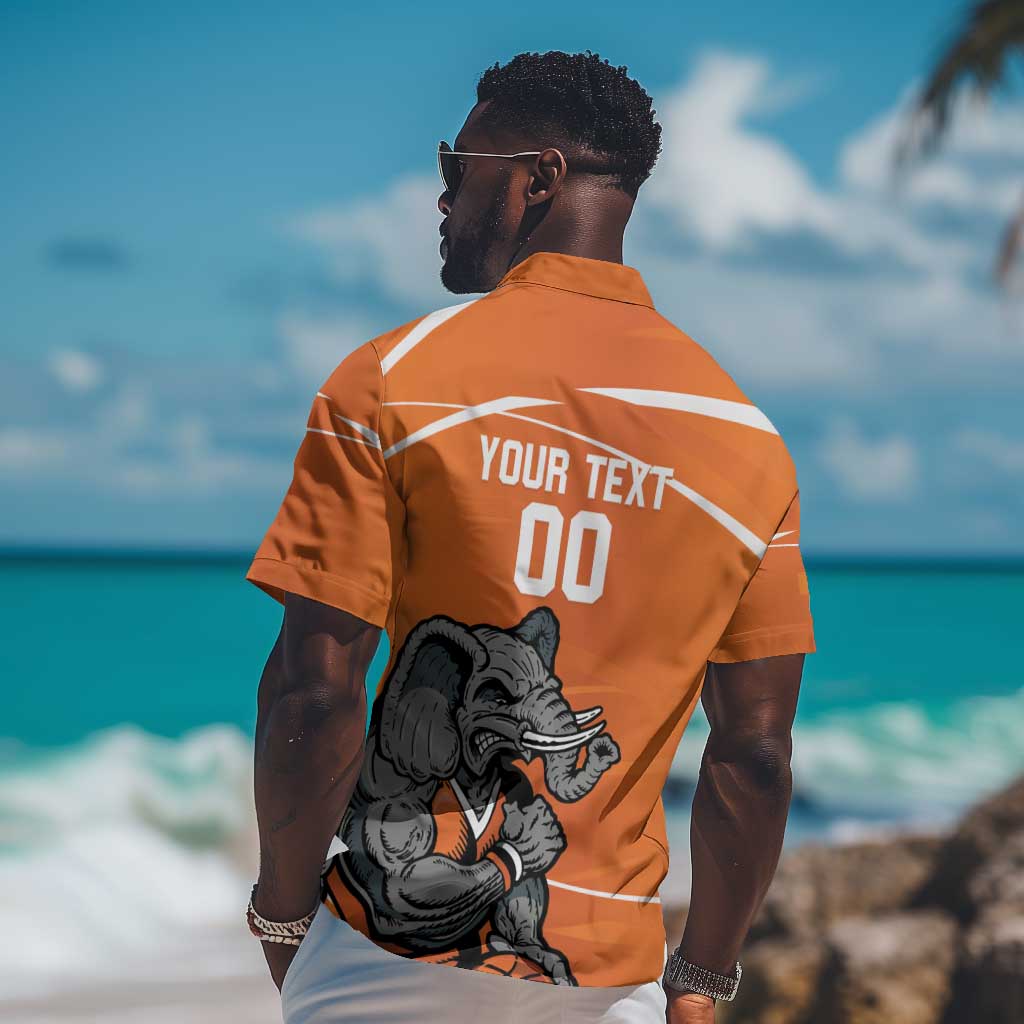 Afro Basketball Custom Ivory Coast Hawaiian Shirt Allez Les Elephants - African Pride