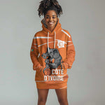 Afro Basketball Custom Ivory Coast Hoodie Dress Allez Les Elephants - African Pride