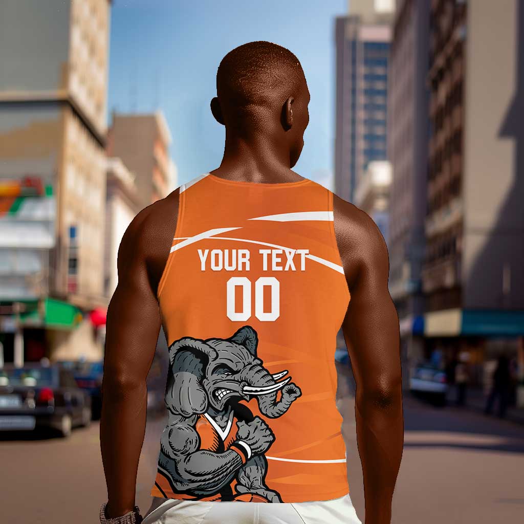 Afro Basketball Custom Ivory Coast Men Tank Top Allez Les Elephants - African Pride