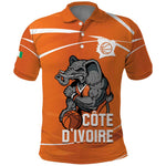 Afro Basketball Custom Ivory Coast Polo Shirt Allez Les Elephants - African Pride