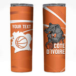 Afro Basketball Custom Ivory Coast Skinny Tumbler Allez Les Elephants - African Pride